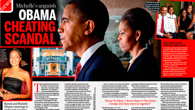 Michelle's anguish: Obama's cheating scandal