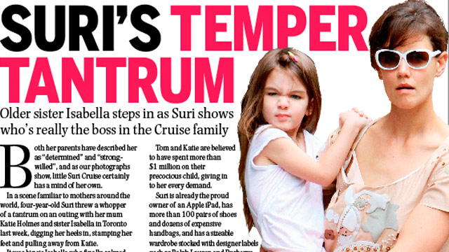 Suri Cruise's temper tantrum