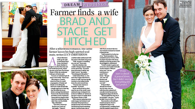 Farmer finds a wife: Brad and Stacie get hitched