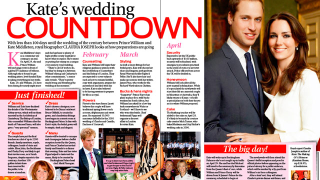 Kate Middleton's wedding countdown!