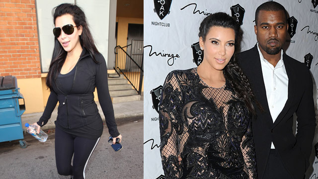 Pregnant Kim Kardashian keeps up the workouts