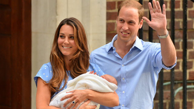 Wills and Kate take baby George to visit Middletons