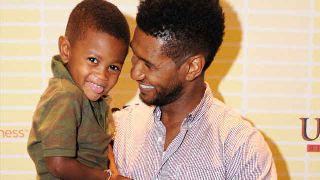 Usher’s son in hospital after serious accident