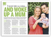 I went into a coma and woke up a mum!