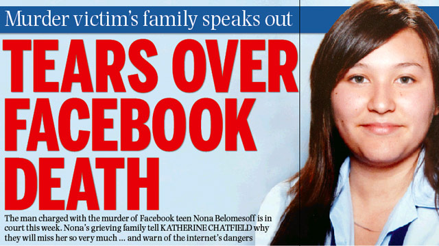 Tears over Facebook death