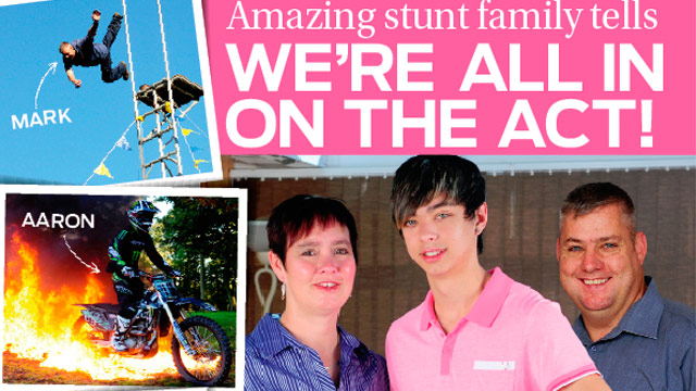 Amazing stunt family: We're all in on the act!