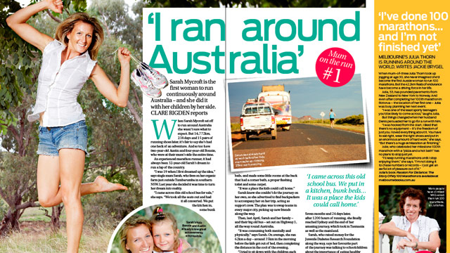 Running mum: 'I ran around Australia!'