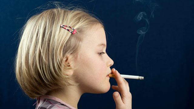 A child passive smoking
