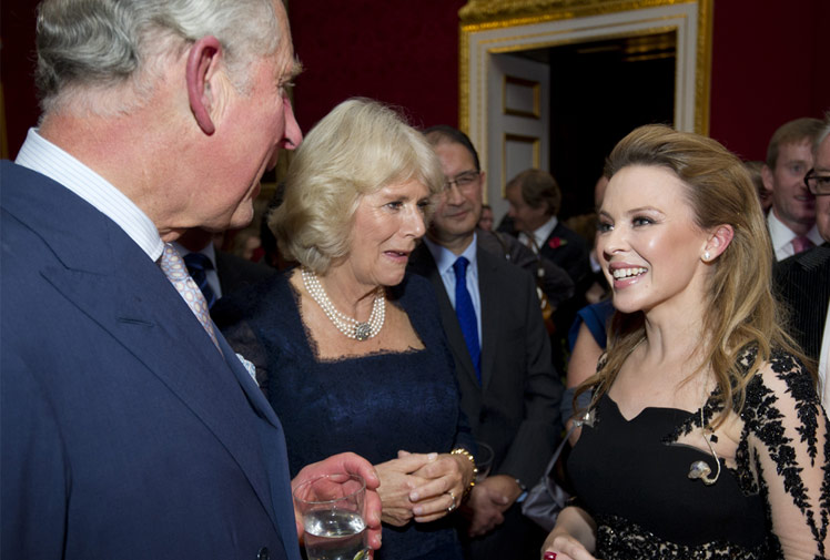 Kylie parties with Prince Charles