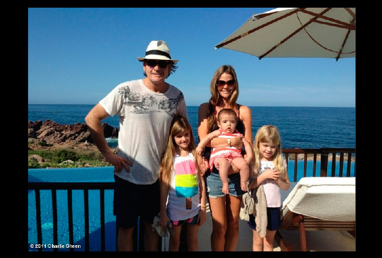 Charlie Sheen’s family holiday