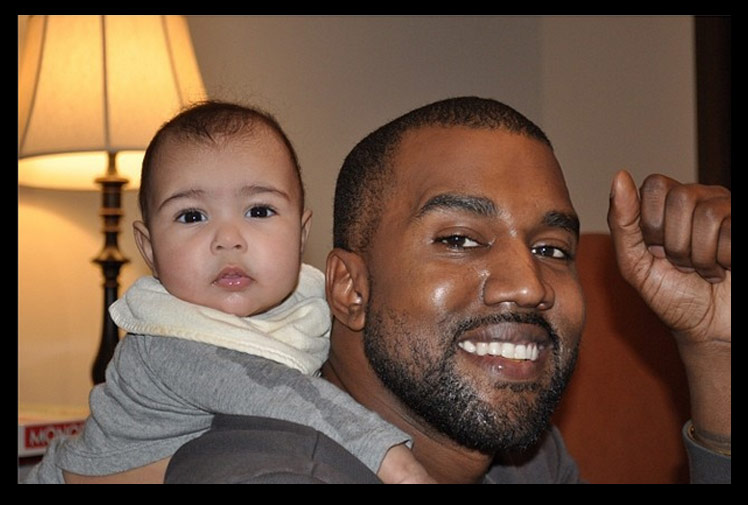 First pic: Kanye with baby North