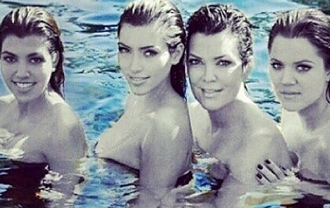 Kris Jenner posts topless selfie with daughters