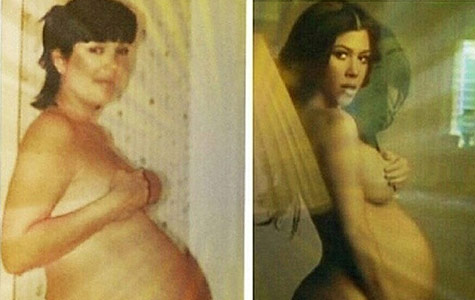 Kourtney Kardashian shares nude pregnancy snap of herself and Kris Jenner
