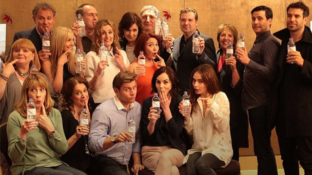 Downton Abbey cast posts cheeky response to water bottle error