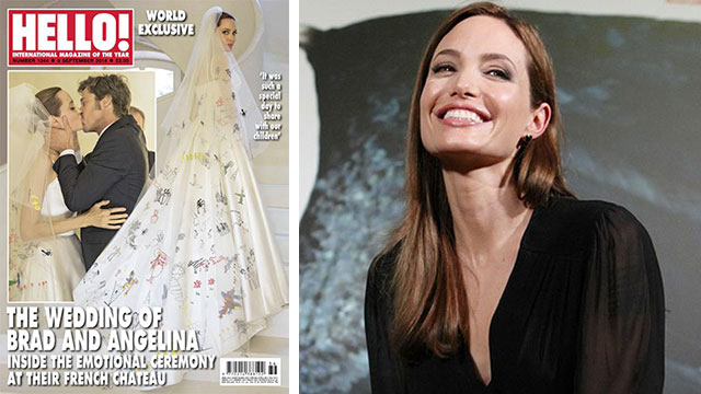 Angelina Jolie stocked up on bridal mags before wedding