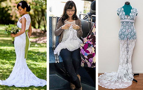 Bride hand-made her own amazing wedding dress for $30