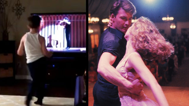 Eight-year-old mimics Patrick Swayze perfectly in Dirty Dancing routine