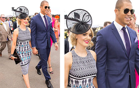 The Bachelor’s Blake Garvey & Louise Pillidge put on a united front at Melbourne Cup!
