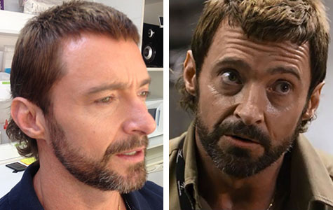 Hugh Jackman turns back time with mullet for new movie “Chappie”