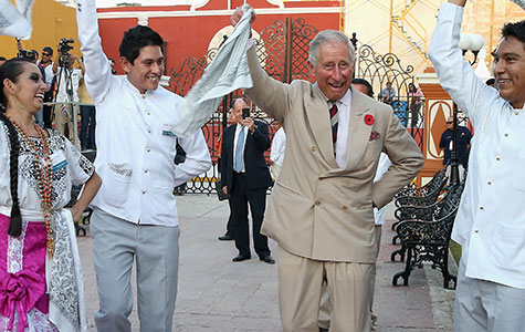 Prince Charles tries clog dancing in Mexico