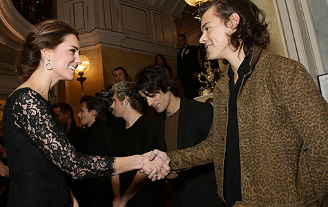 Duchess Catherine meets One Direction at Royal Variety Performance