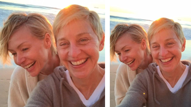 Ellen DeGeneres and Portia share loved-up selfie celebrating 10th anniversary