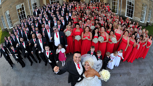 Real life wedding with 130 Bridesmaids breaks world record!