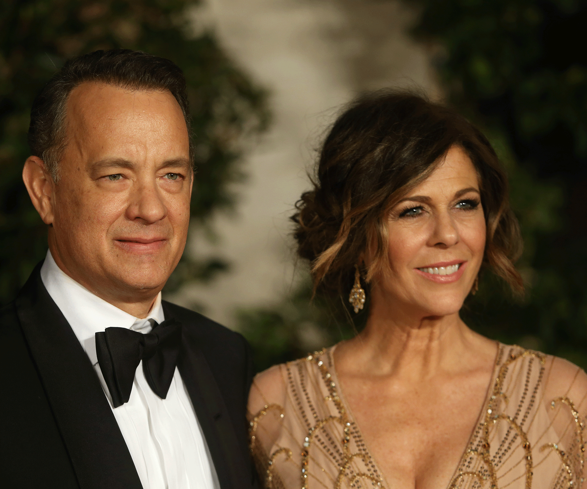 Tom Hanks and Rita Wilson at the 2015 BAAFTA awards