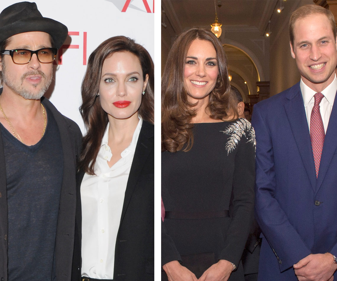 Prince William, Duchess Catherine, Angelina Jolie, Brad Pitt