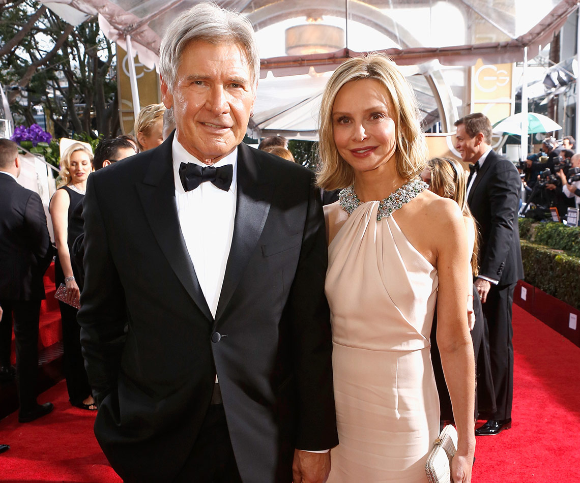 Calista Flockhart and Harrison Ford 