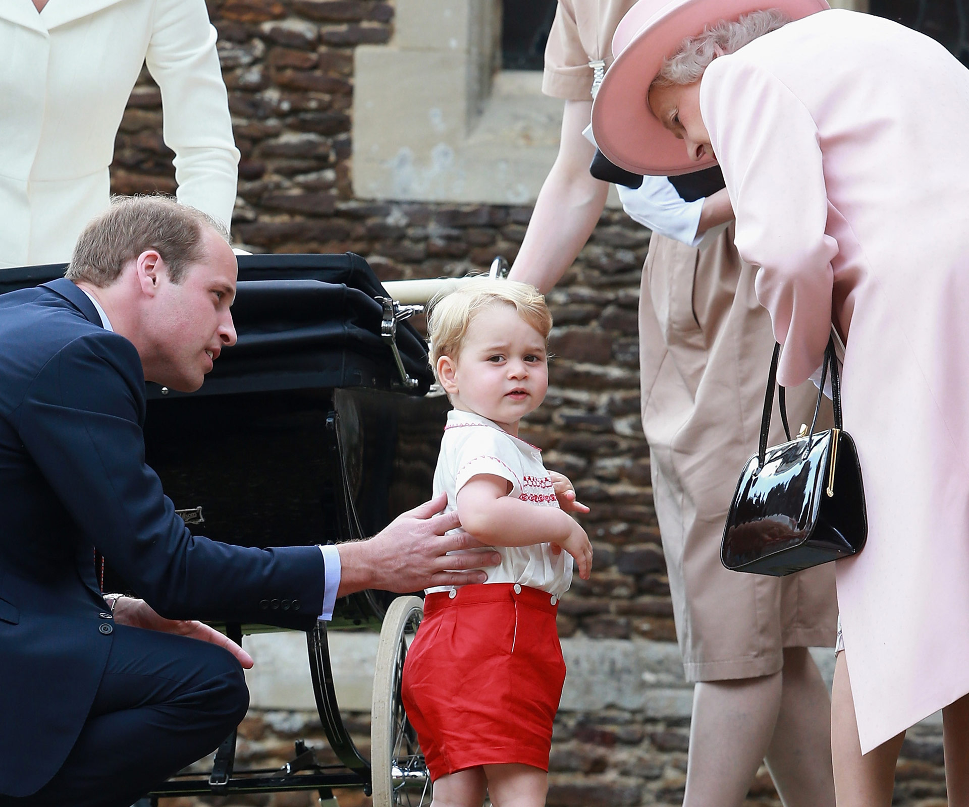 Prince William, Prince George and The Queen