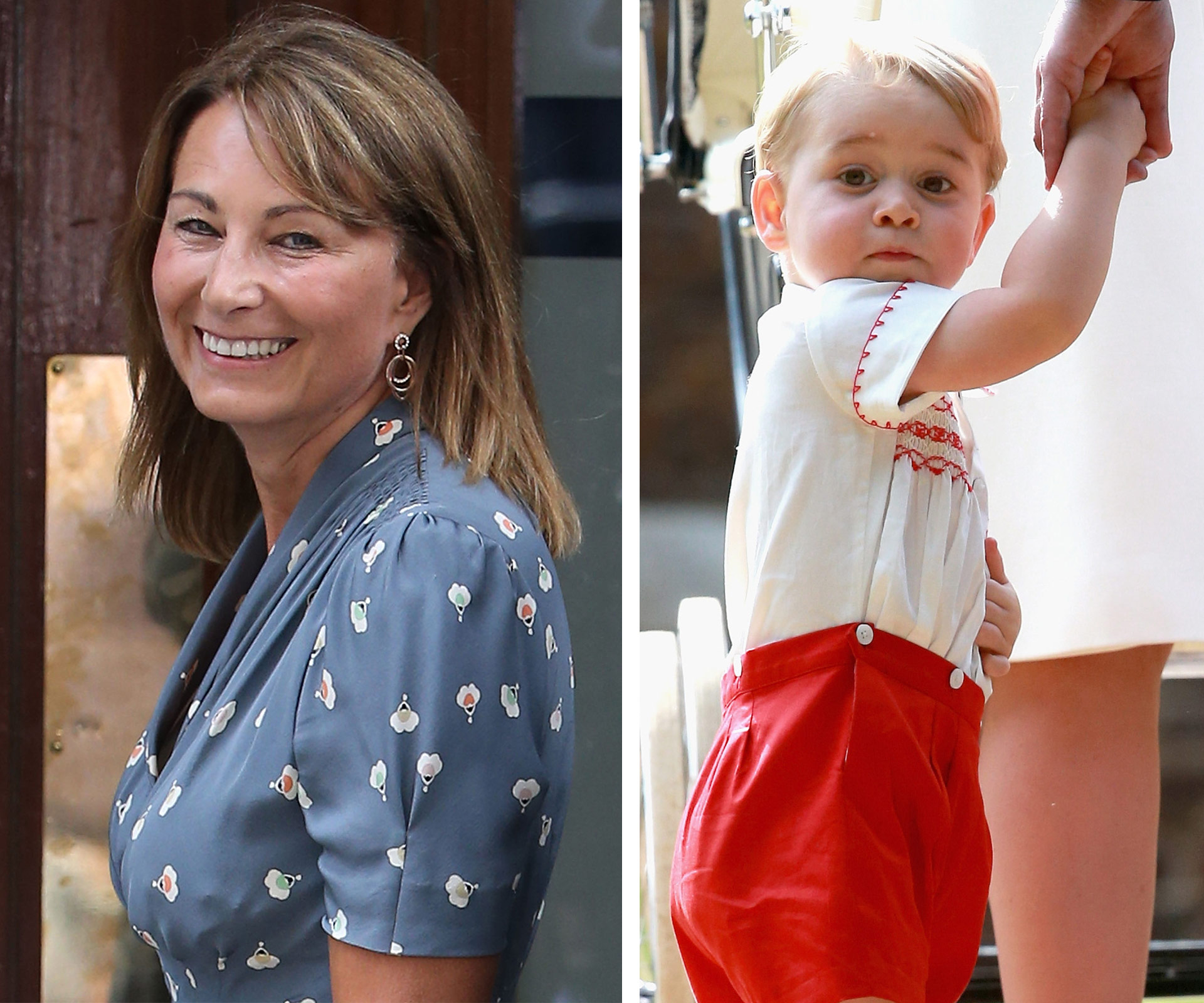 Prince George and Carole Middleton