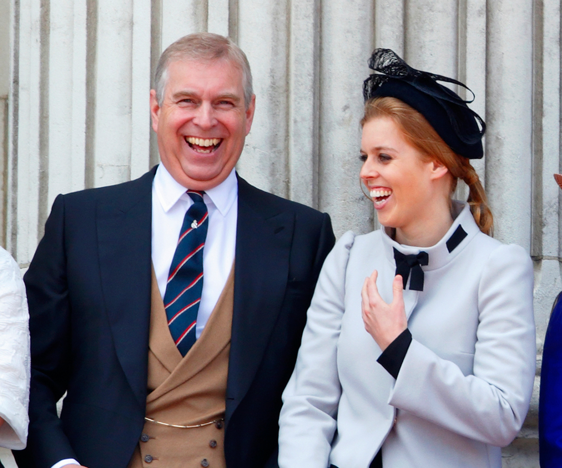 Princess Beatrice of York laughing with Prince Andrew of York