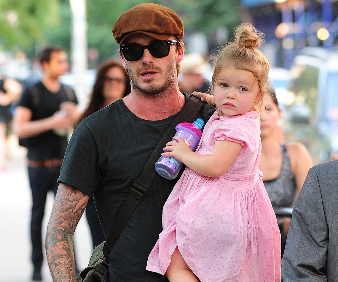 David Beckham and Harper Beckham