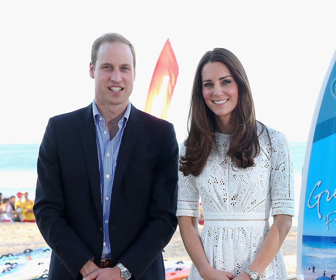 Kate Middleton and Prince William on Manly beach