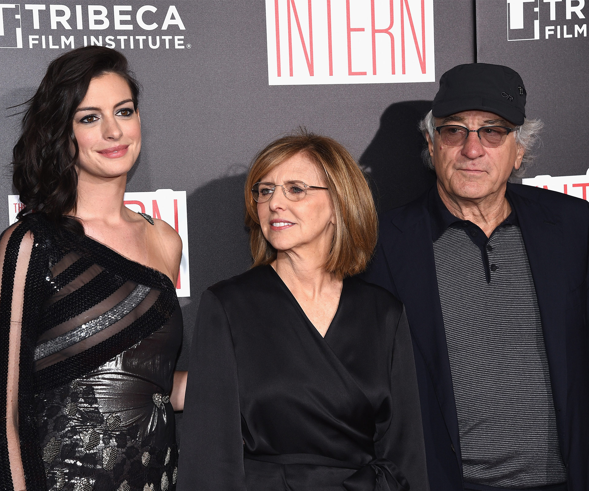 Anne Hathaway’s hilarious reaction to Mariah Carey attending The Intern premiere