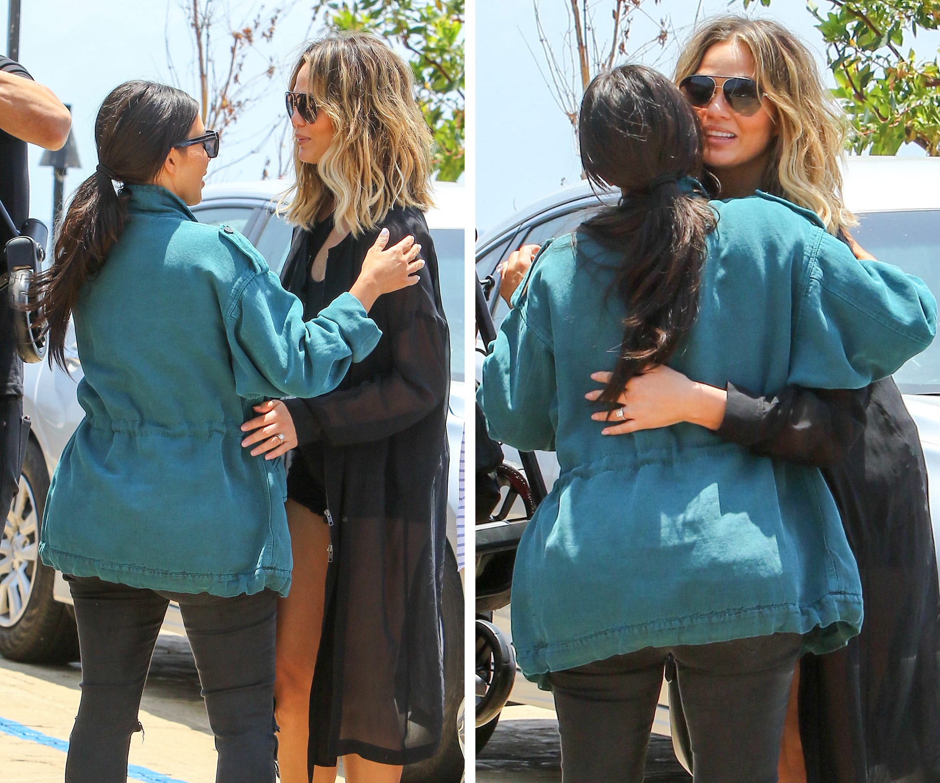 Chrissy Teigen and Kim Kardashian