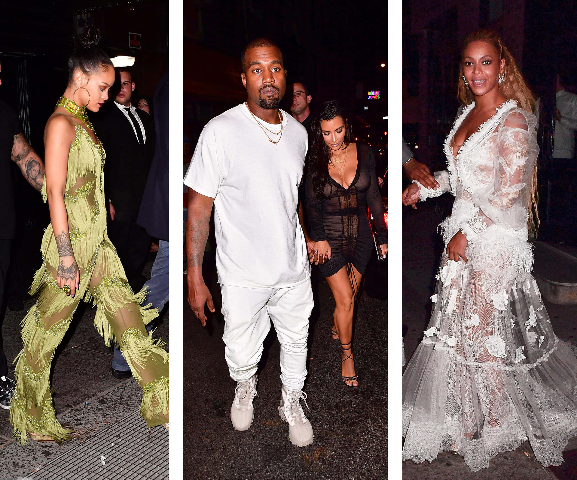 Rihanna, Beyonce, Kim Kardashian, Kanye West 