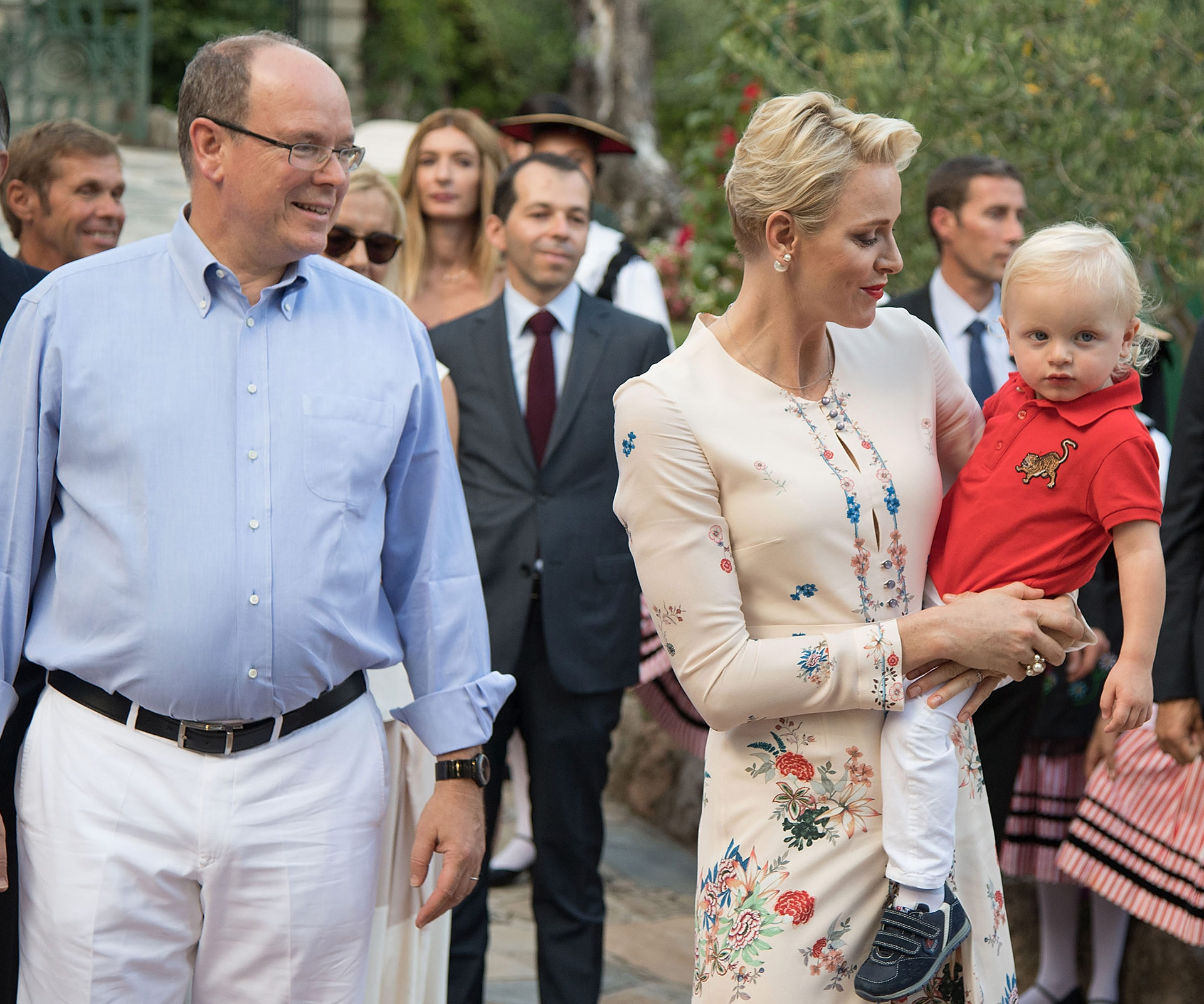 Princess Charlene of Monaco, Prince Jacques of Monaco and Prince Albert of Monaco