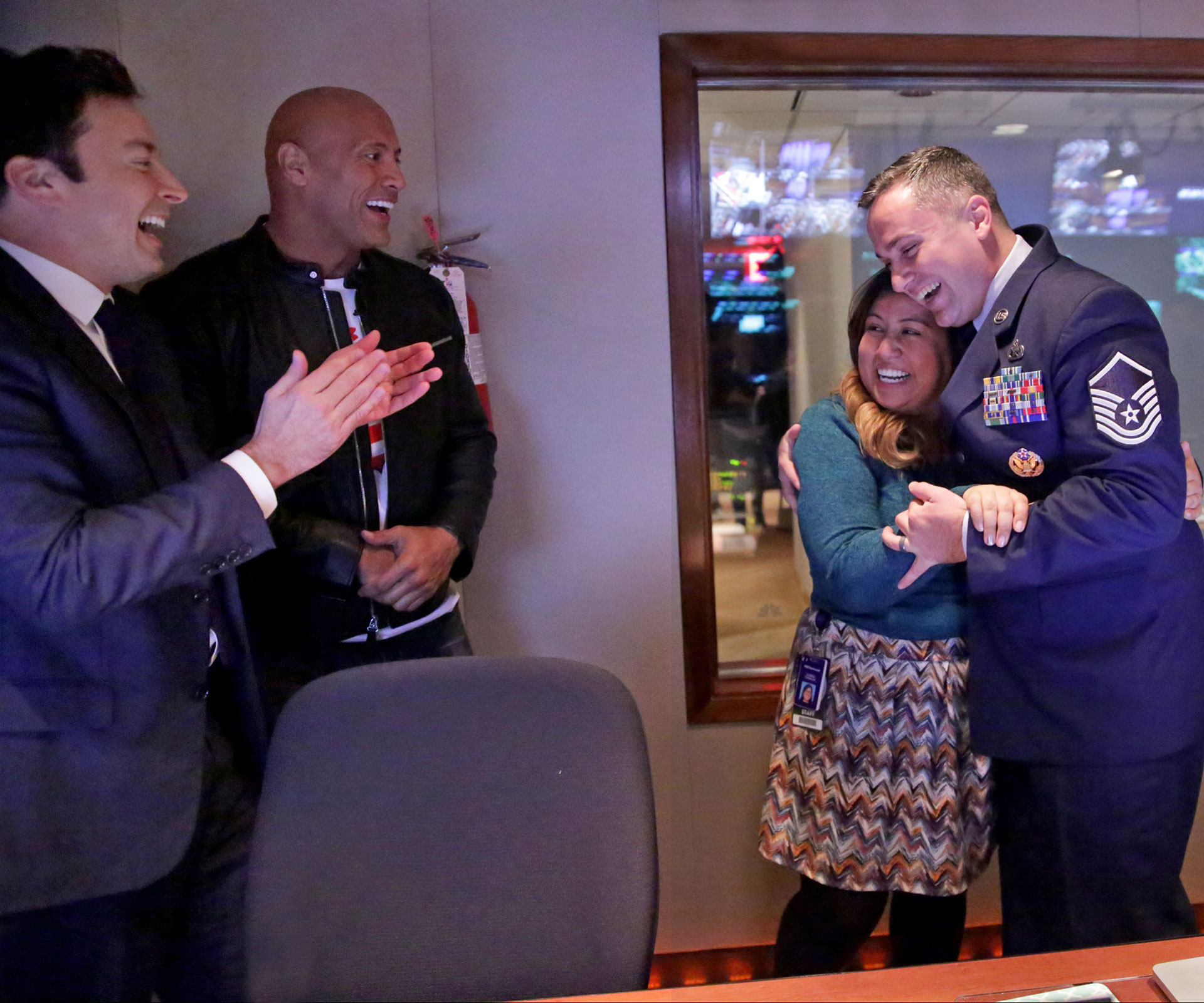 Dwayne ‘The Rock’ Johnson and Jimmy Fallon orchestrate emotional reunion for a military couple