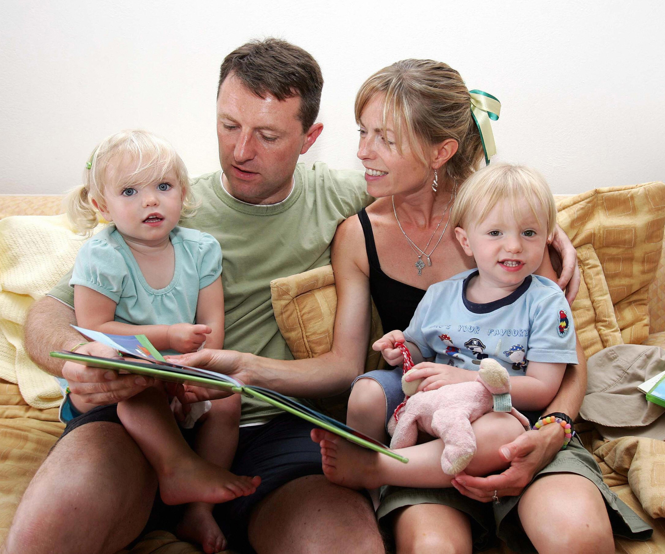 Madeleine McCann's parents Kate and Gerry McCann with their twins Amelie and Sean.