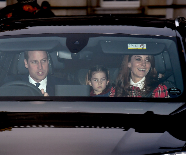 Kate, Wills and the royal brood arrive at the Queen’s pre-Christmas lunch