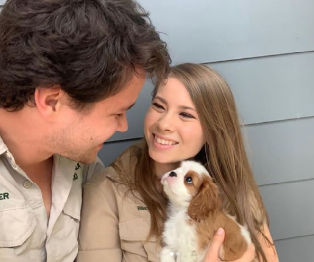 Bindi Irwin and Chandler Powell share snaps of their adorable new puppy