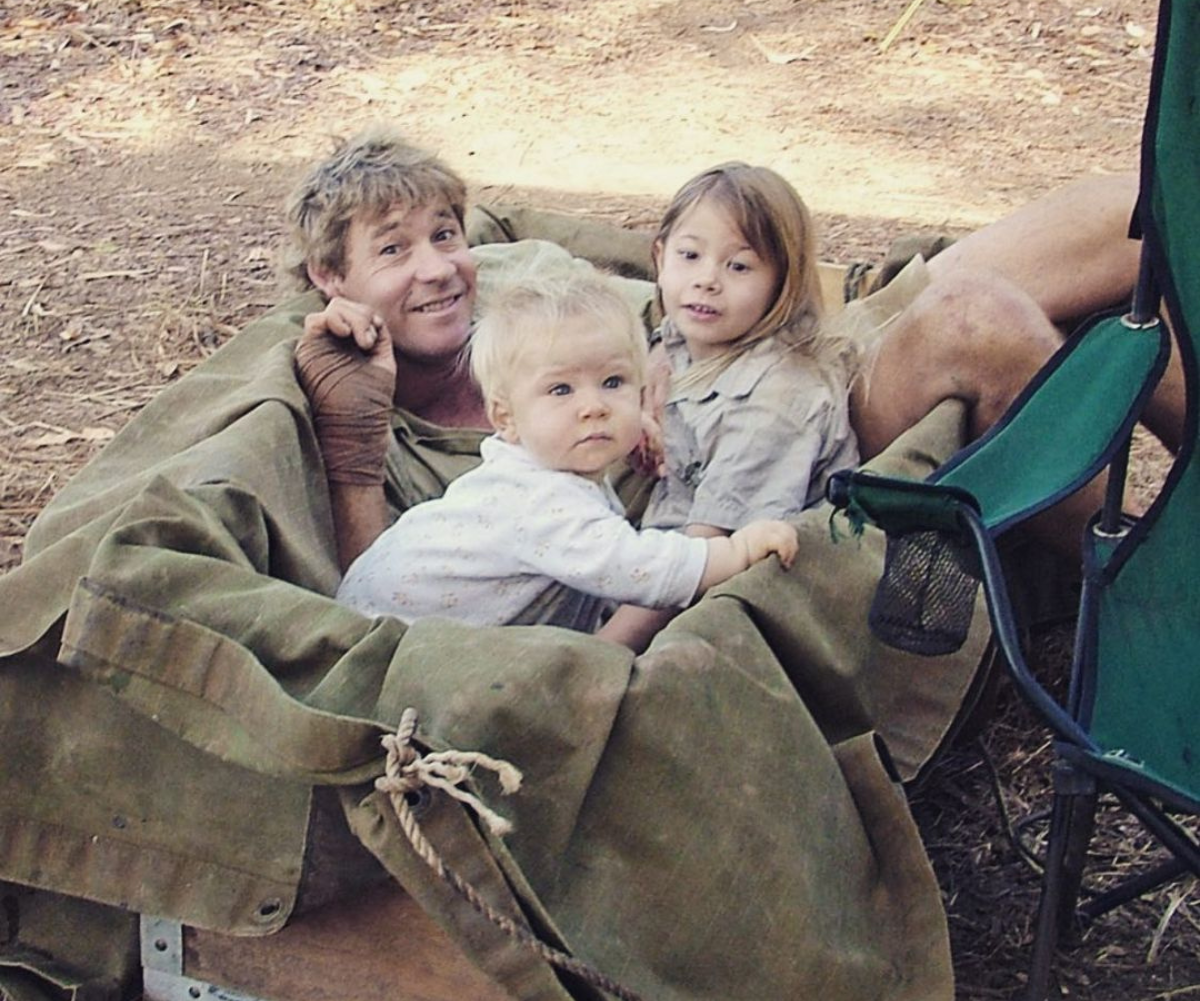 Rare images of Steve Irwin with Bindi and Robert