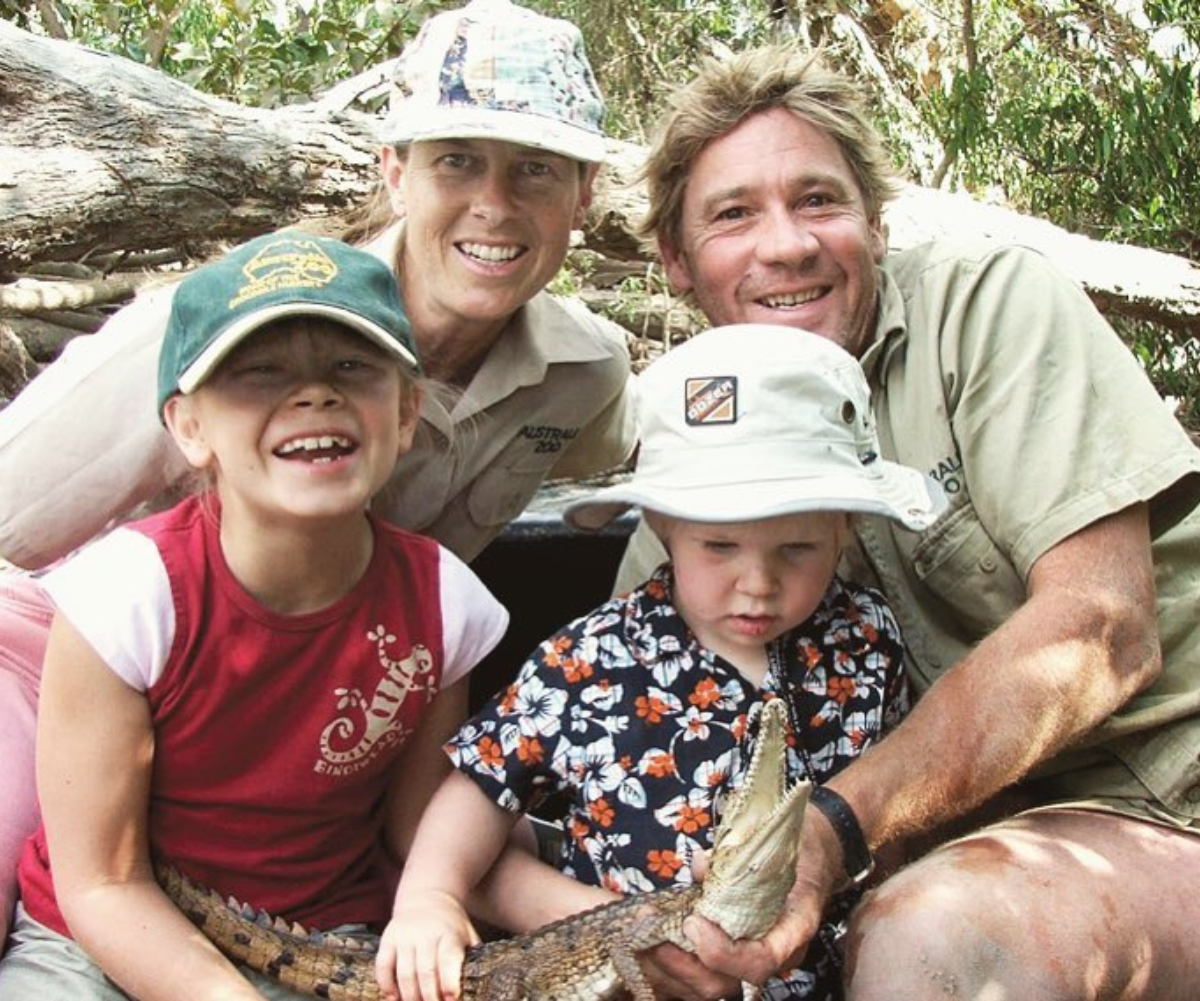 Rare images of Steve Irwin with Bindi and Robert