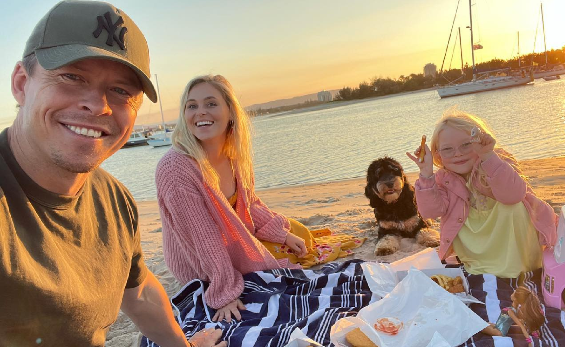 Todd Lasance couldn’t be more in love with his gorgeous family of four