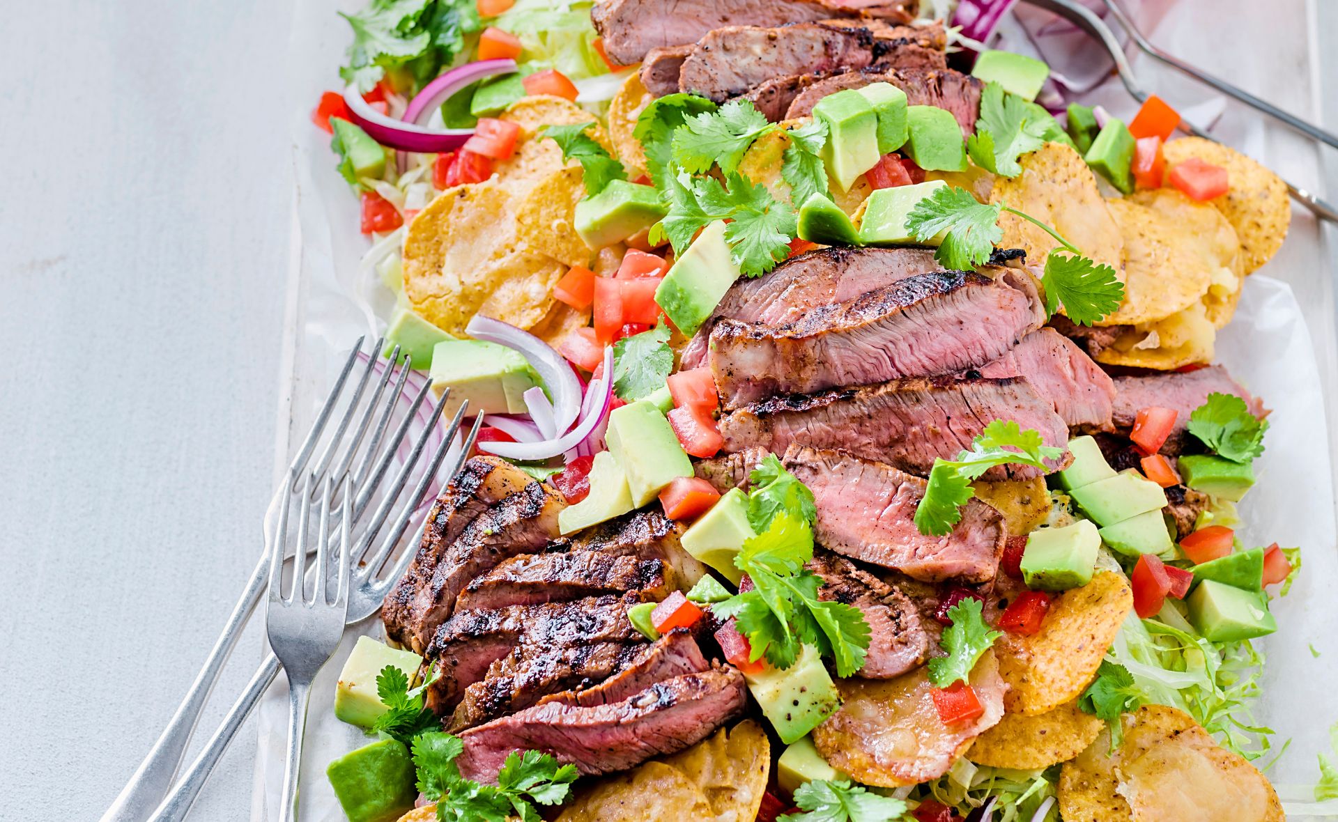 Healthy nachos! Try this Tex-Mex Beef Salad