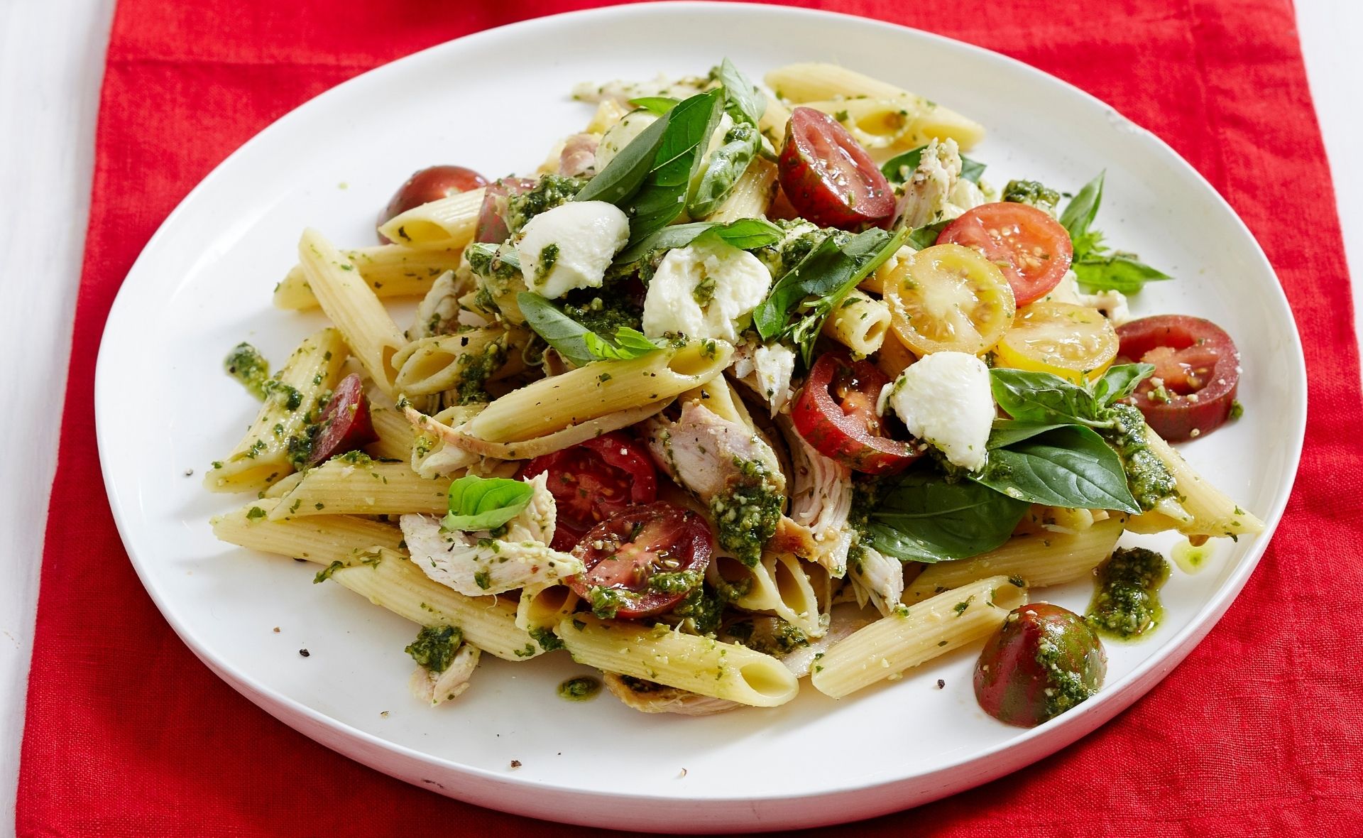 Caprese chicken pasta salad recipe