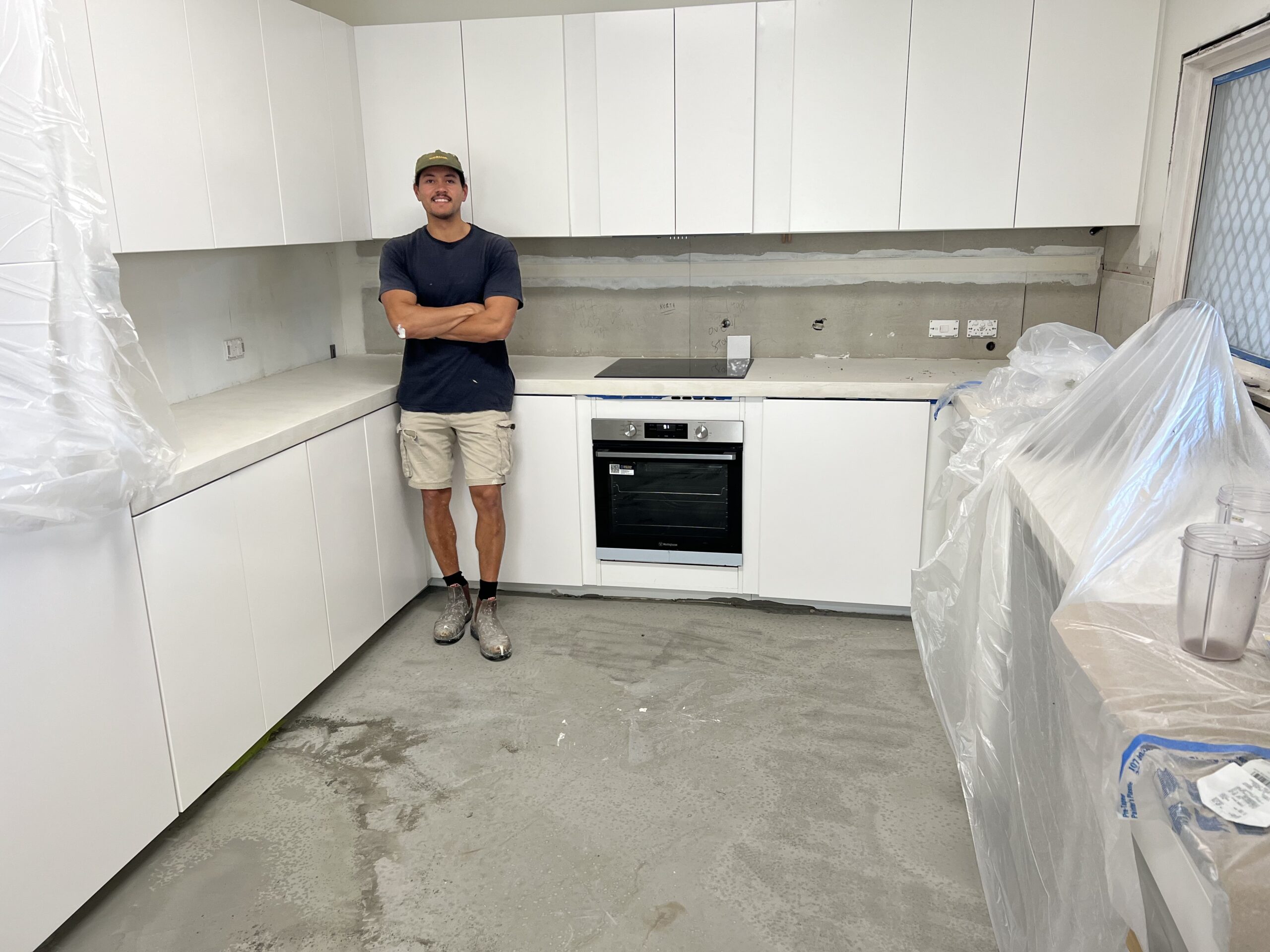 Myles (pictured) kindly offered to refurbish Rhonda's home for free. 